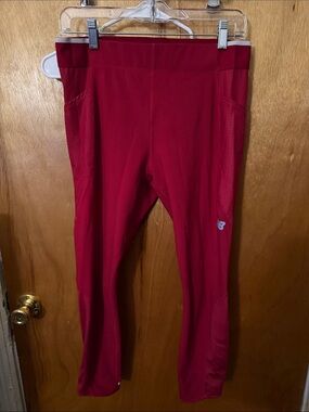New Balance Red Athletic Capris with Side Panels